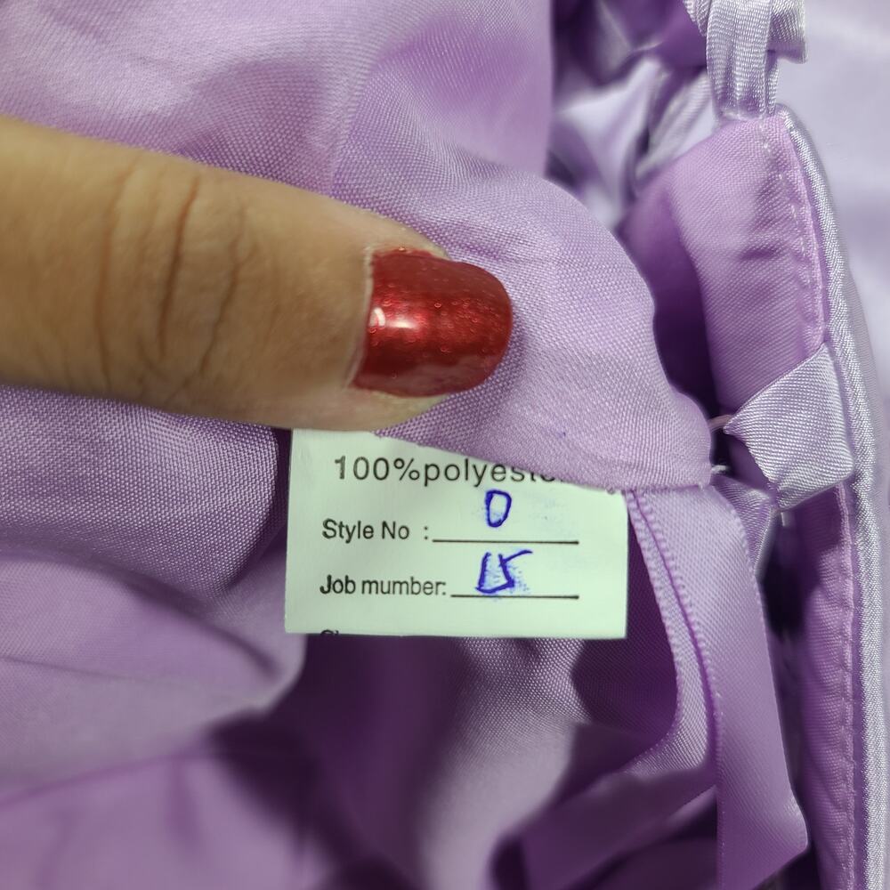 Satin pleated bust Party HOCO Mini dress purple SZ 0 Cocktail party formal - Picture 10 of 12